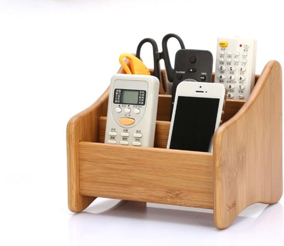 Multifunctionele Houten Opbergdoos voor Sleutels, Brillen, Smartphones en Make-up - Desk Organizer en Badkamer Organizer