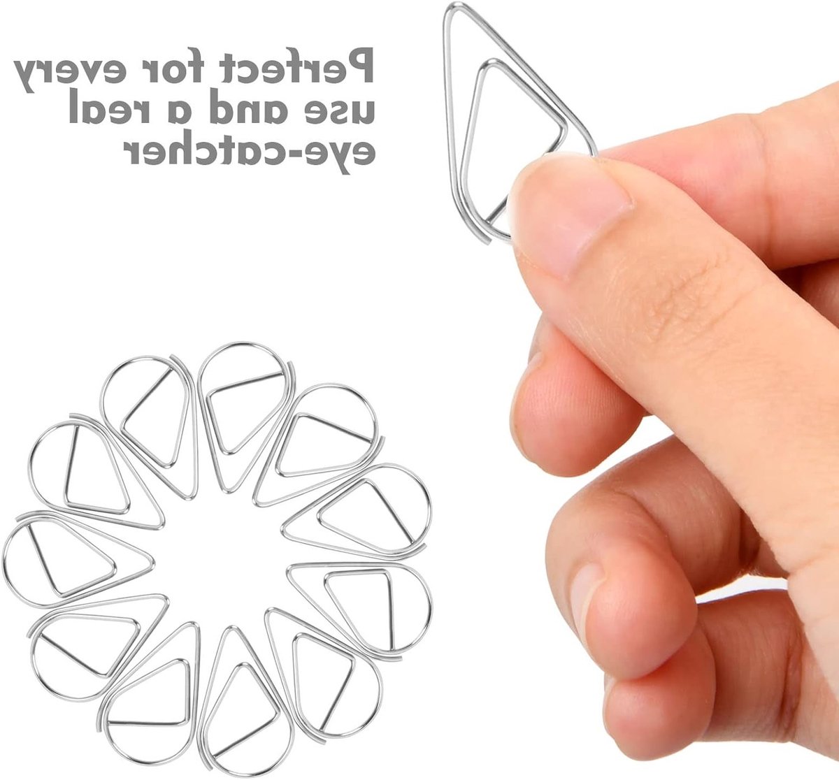 Duurzame Waterdruppel Vormige Paperclips, 50 Stuks, Ideaal voor Foto's, Boeken en Memo's, 1.5 x 2.5 cm