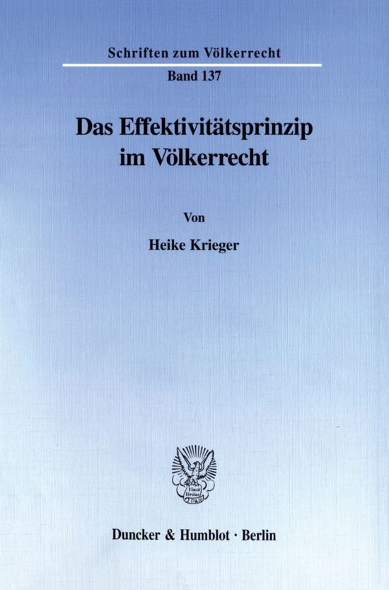 Das Effektivitätsprinzip im Völkerrecht. - cover