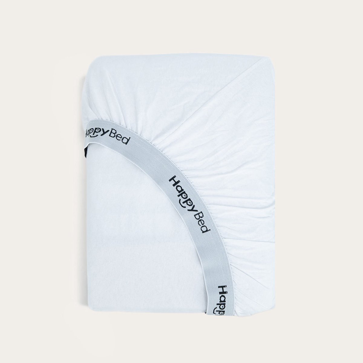 HappyBed Hoeslaken White - 160/180x200 cm - Verfijnd jerseykatoen - Ademend katoen - Perfecte pasvorm