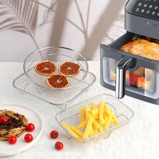 Professionele 3-in-1 Airfryer Set met Racks en Accessoires voor Gezond Koken en Bakken van Merkloos — afbeelding 3