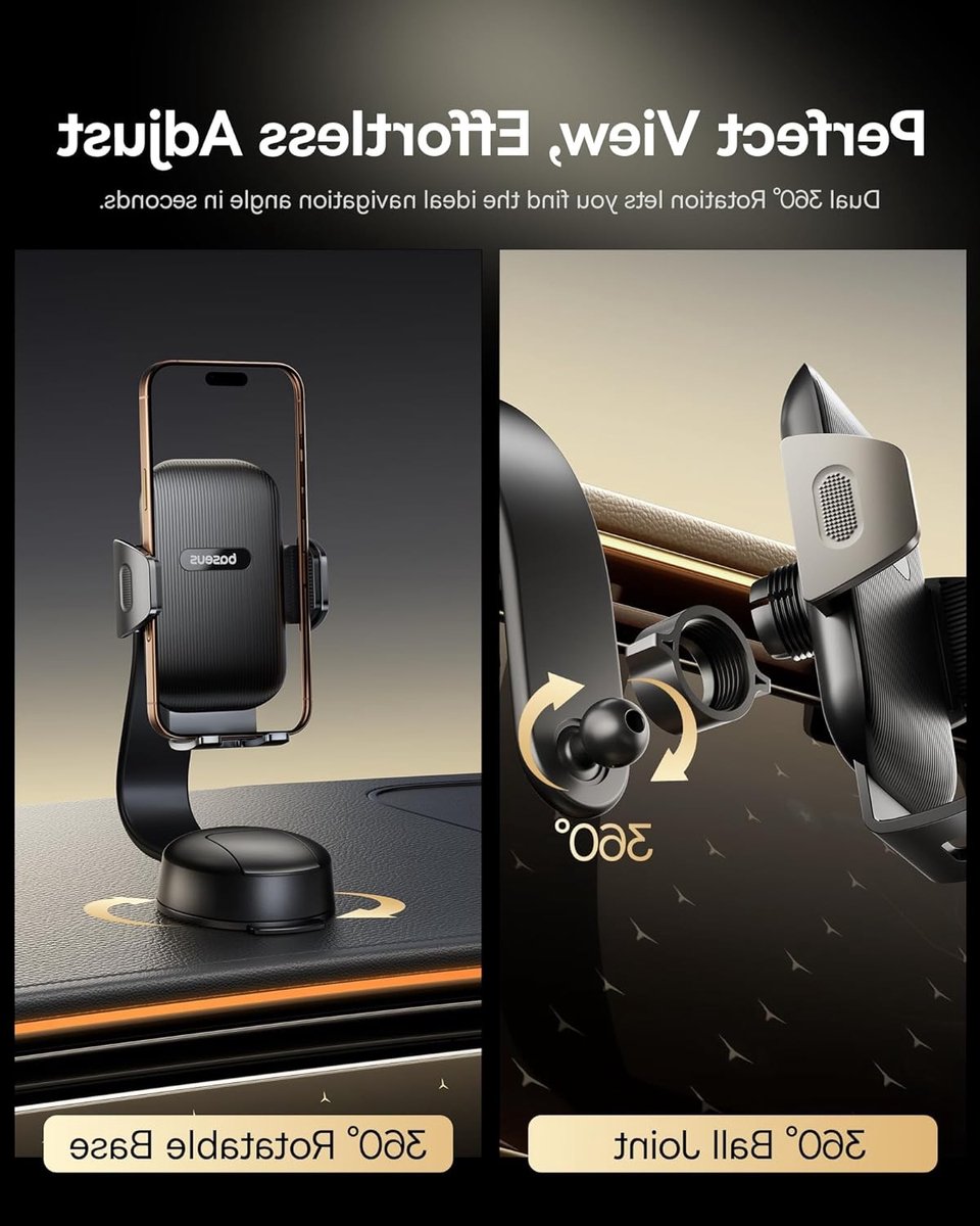 Draagbare Auto Telefoonhouder met Zuignap voor Dashboard en Voorruit - 360° Rotatie voor iPhone en Samsung Smartphones