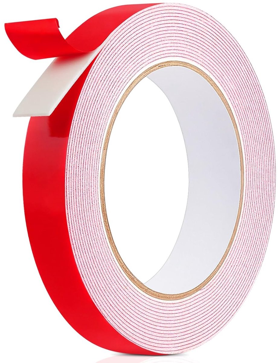 Dubbelzijdige Lijmtape 1mm Dikte - Waterdichte Montage Lijmtape voor Spiegels en Auto's, Extra Sterke Foam Tape voor Thuisgebruik (5m x 20mm)