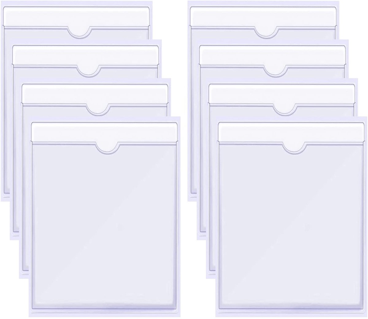 Store_8 - Parking Card Holder - Transparant - 8 Stuks - Zelfklevend - Beschermhoes voor Parkeerkaart - Geschikt voor Auto - 12.7 x 16.5 cm