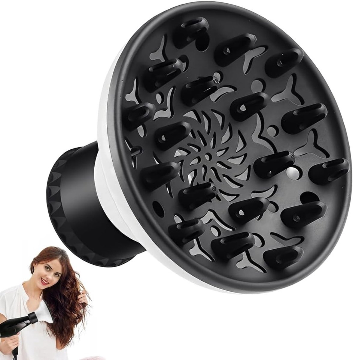 Diffuser voor Krullend Haar - Universele Haar Diffuser voor Natuurlijke Krullen en Volume