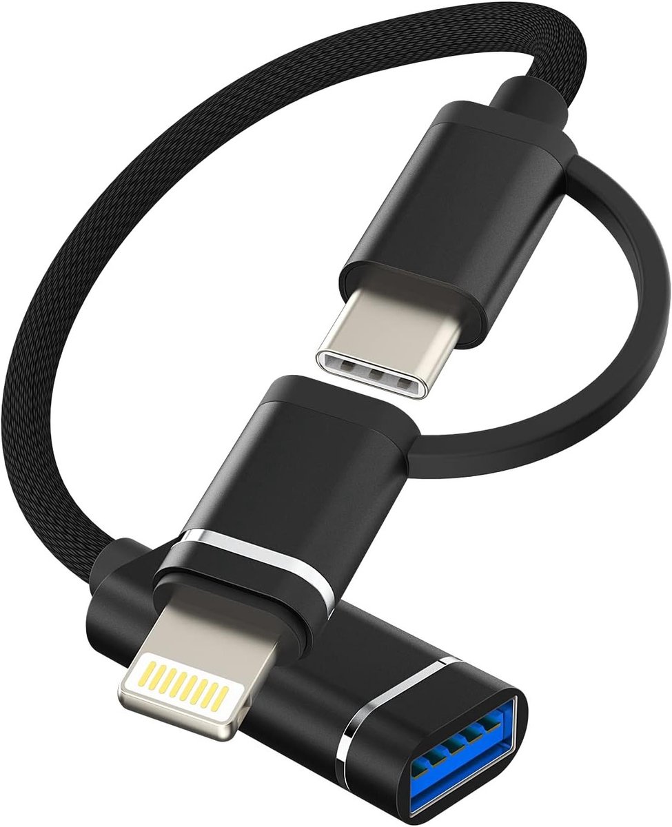 USB C Adapter 2 in 1 voor iPhone 15 Pro Max en Macbook Air - Compatibel met Samsung Type C, Jack Splitter en Foto Stick Accessoires