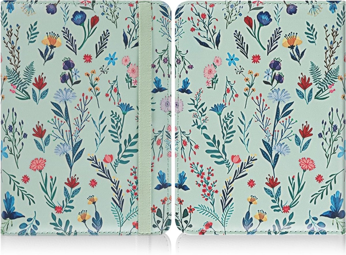 Universele E-Book Reader Hoes voor 6 Inch Pocketbook, Tolino en Sony - Beschermende Cover met Elastische Band en Witte Bloemen, Geschikt voor Kindle Paperwhite en Kobo Clara HD – foto 8