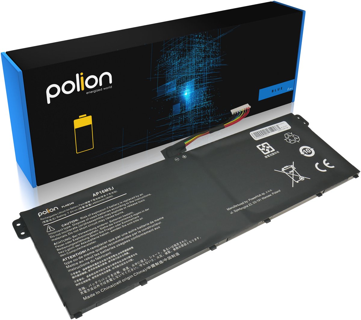 POLION Serie - Laptopbatterij - 4800mAh - Li-Ion - Compatibel met Acer