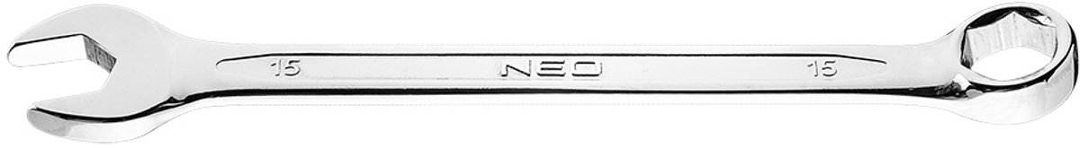 NEO - Ringsteeksleutel - 15 mm - Chroom Vanadiumstaal - DIN 3113
