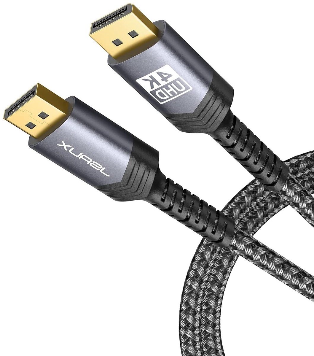 DisplayPort Kabel 3.1M voor 4K@60Hz en 2K@165Hz, Nylon Braid, Geschikt voor Laptop, PC en Gaming Monitor