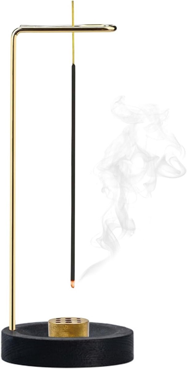 Moderne 2-in-1 Houten Incensestokhouder met 9 Gaten voor Yoga, Meditatie en Thuisdecoratie