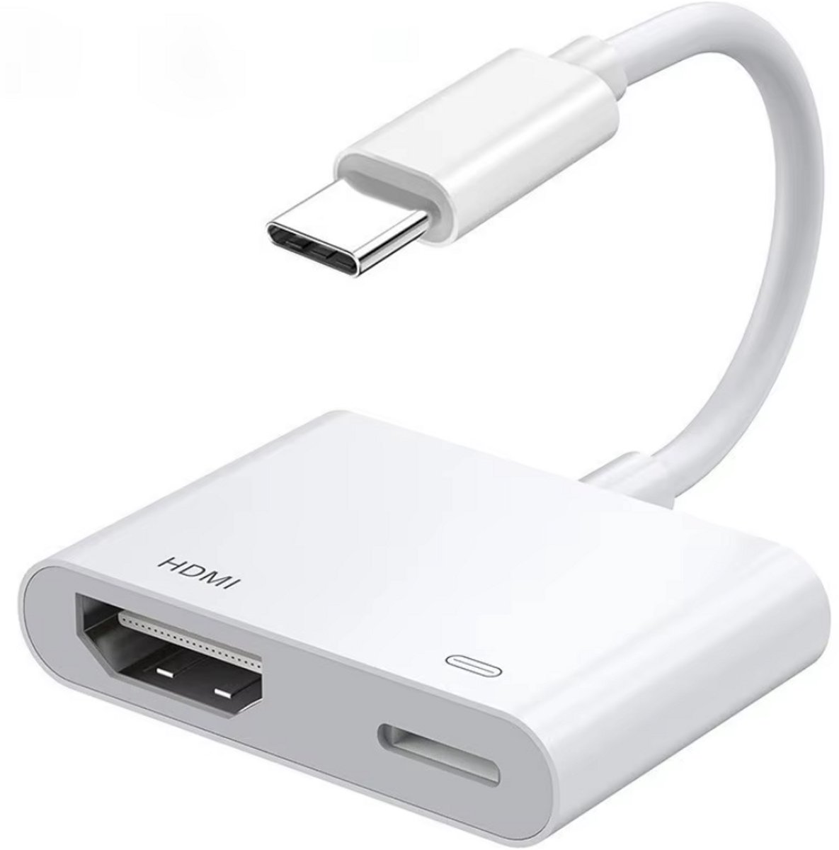 USB-C naar HDMI Adapter 4K 60W Snelladen – iPhone 15/16/17 Samsung Android – TV Kabel – AV Digital Converter – Beamer Monitor – Plug & Play