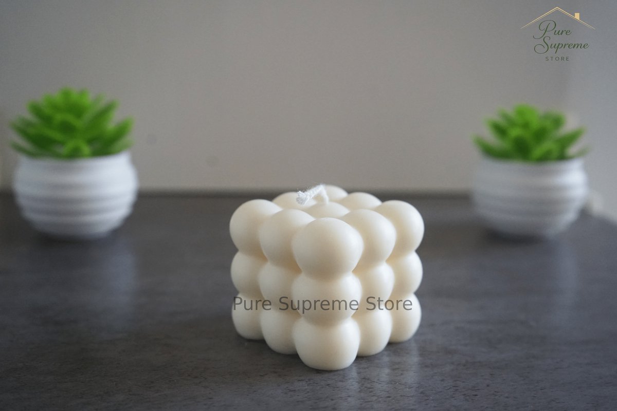 Decoratie kaars bubbel medium | Handgemaakt