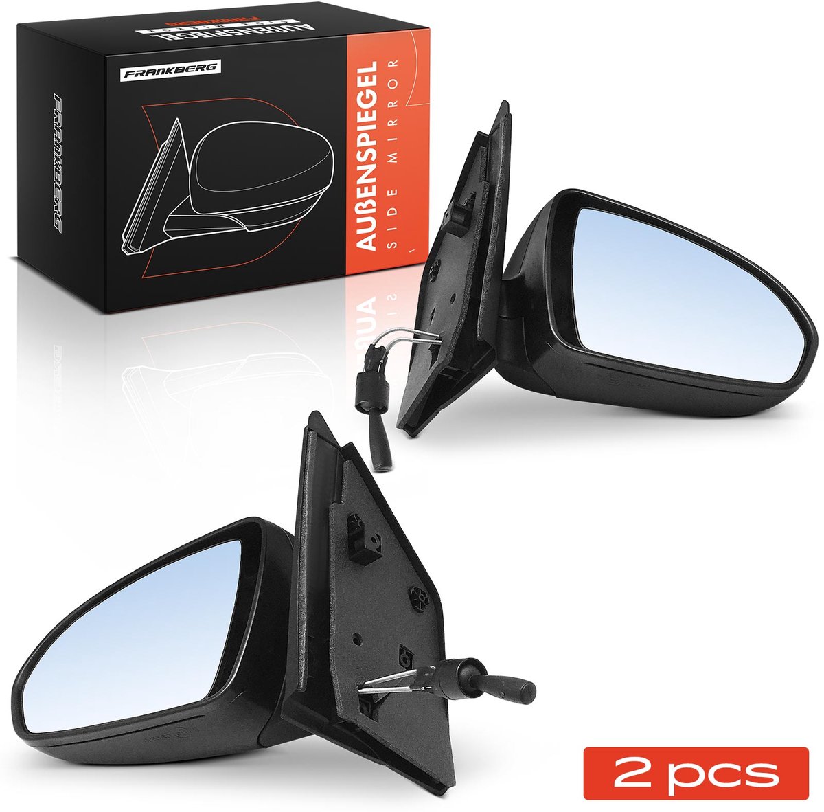 Frankberg 2x buitenspiegel links/rechts voor Smart Fortwo Cabrio 451