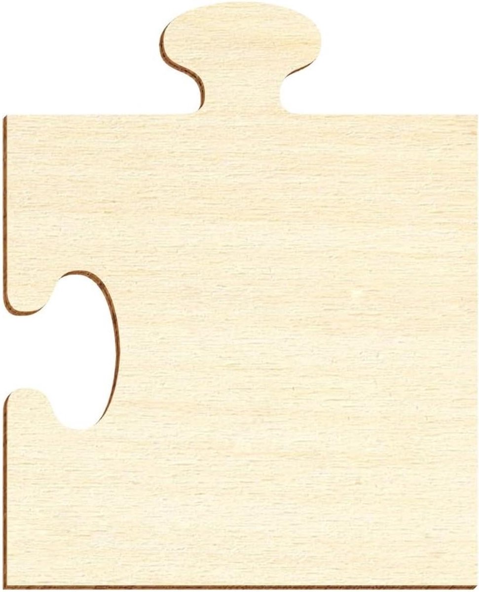 Houten puzzelstuk - Knutsel decoratie - Creatief project - Gelaserd hout - 5x5 tot 50x50cm - Natuurlijk hout