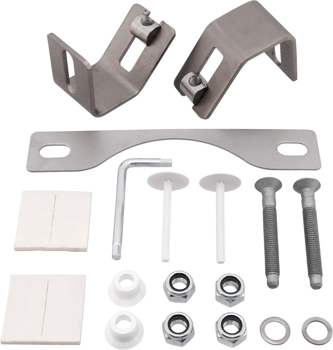 Bevestigingsset Bidet - Ophangbeugels - Bidet Ophangen - Originele Onderdelen - 10x20x10 cm - Neutrale Kleur