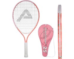 Kinder Tennisracket Roze 25 inch – Lichtgewicht Junior Racket met Tas – Ideaal voor Beginners – AMA Sport