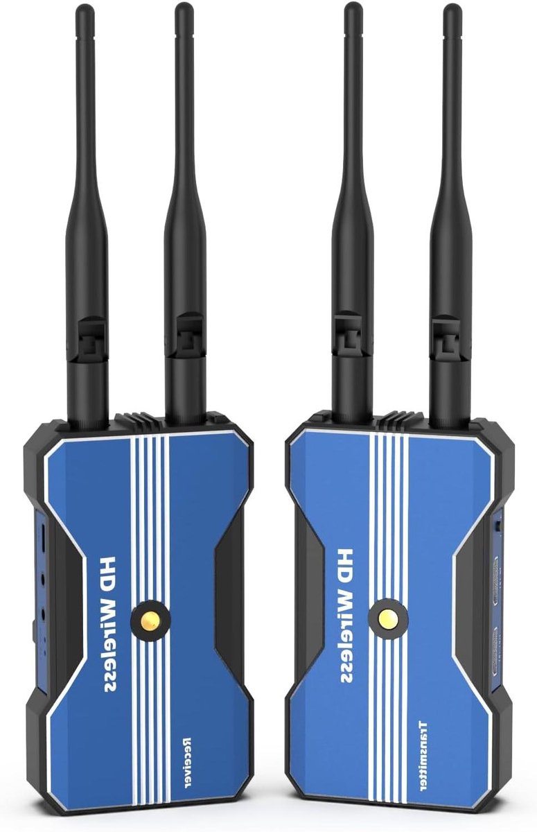 Draadloze HDMI Extender - Signaal Zenderset - Beeld Overzetten - 250 Meter Bereik - 1080P Full HD - Blauw