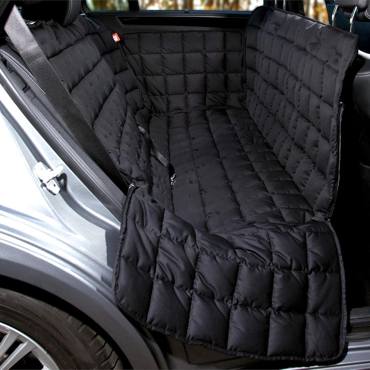 Hondendeken Achterbank - Auto Beschermhoes - Veilig Reizen - Wasbaar op 95°C - 135 cm Breed - Zwart
