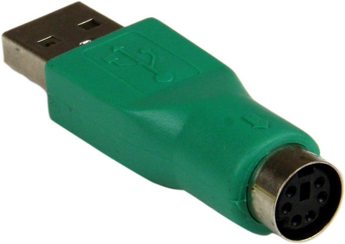 Muis Adapter - PS/2 naar USB - Oudere Muis Gebruiken - Compact Robuust Design - 1 Ampère - Groen