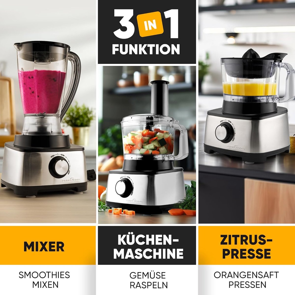 ProfiCook KM 1063 - Foodprocessor - Keukenmachine 3in1 thumbnail 4