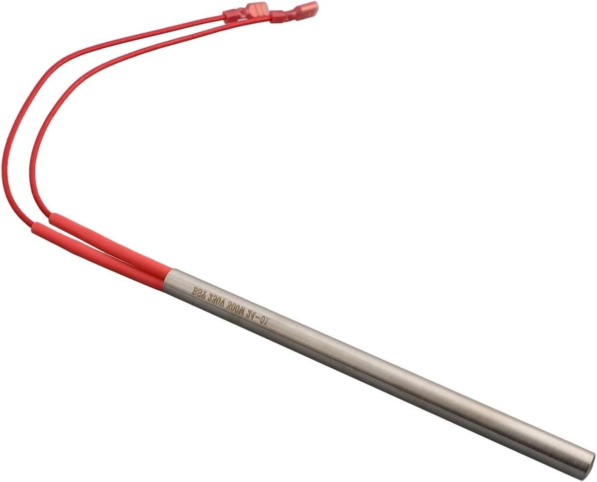 Vervanging Ontstekingskit - Verwarmingsstaaf Gloeier - Pelletkachel Starten - Corrosie Hittebestendig - 9.5 x 150mm - Zilverkleurig