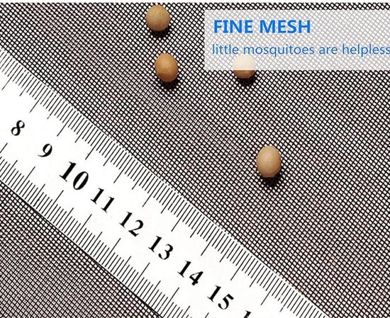 Magnetisch Horre Schuifpui Raamdeur, Anti-Vliegen Gordijn, Insectengaas, Zonder Boren (100x210cm, zwart) — afbeelding 2