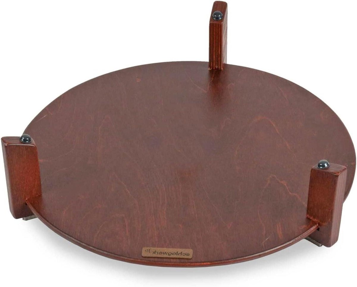 Handpan Geluidsplaat - Percussie Ondersteuning - Muziek Maken - Driepuntsonderstel - 52 cm Breed - Natuurlijk Hout