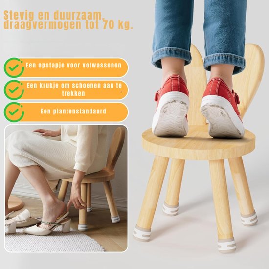 Quvo® Peuterstoel - Kinderstoel - Peuter Stoel - Vanaf 3 jaar - Bruin - 26cm x 26cm x 45cm van quvo — afbeelding 5
