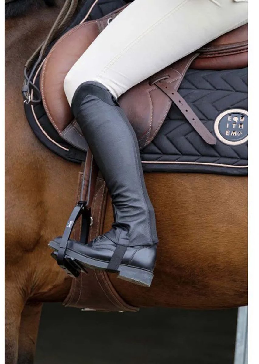 Equitheme Sparkly Halve Chaps L Zwart