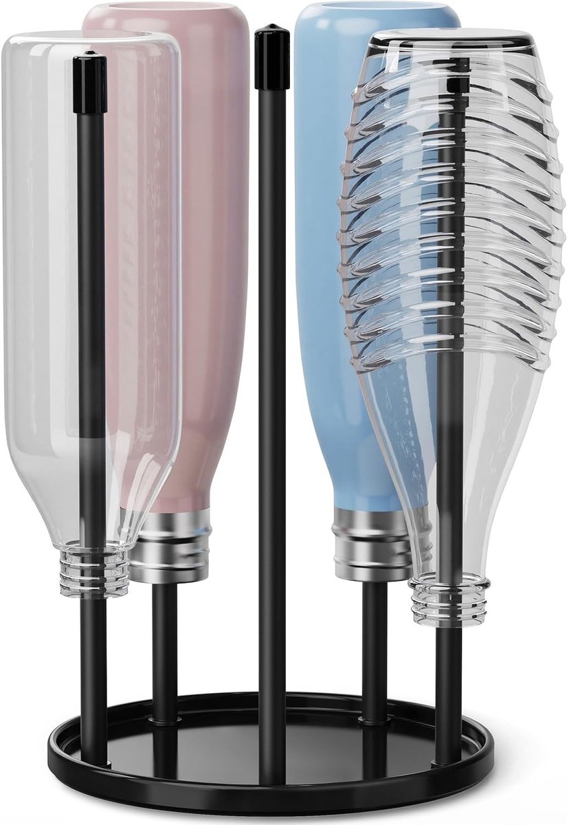 Premium Keramische Flessenhouder voor 5 SodaStream Crystal - Ideaal voor Drainer en Organisatie van Flessen