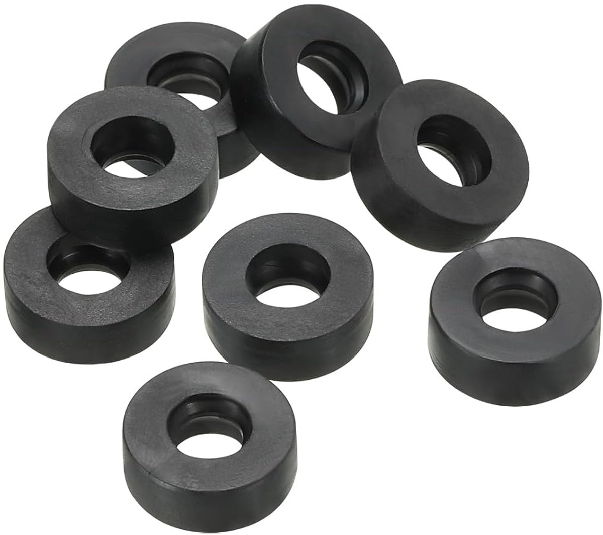 M3 Rubber Washers - Rubber Seal - 8pcs - 3mm ID - 8mm OD - 3mm Thick - Flat Washers Set - Sealing Rubber voor Tap - Tube Fixing - Schroef - Zwart
