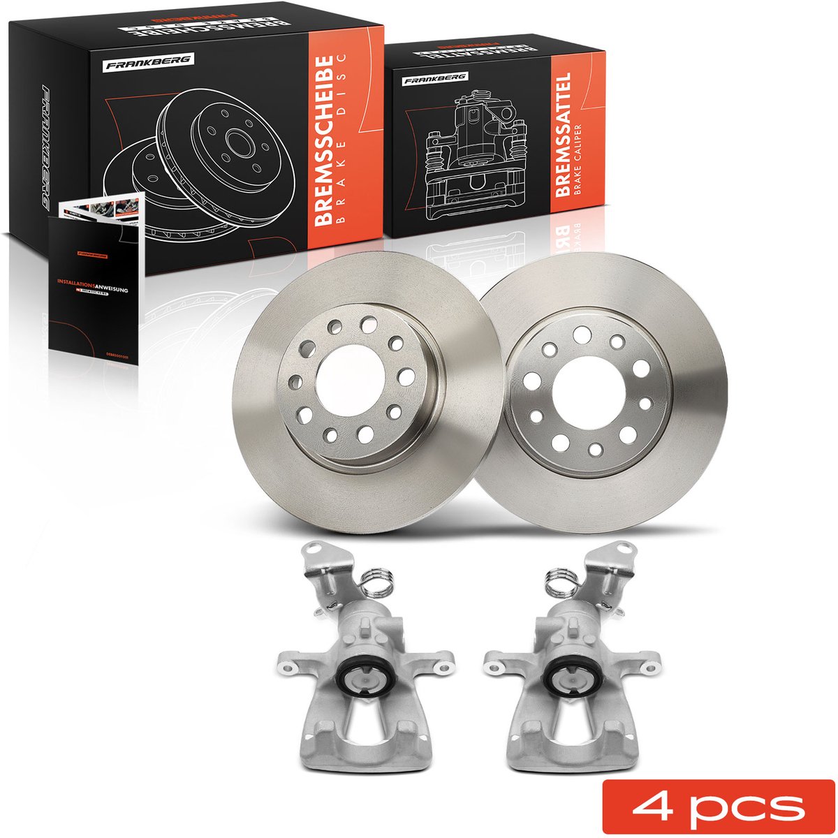 Frankberg 2x Remklauw+2x Remmen Achter voor Alfa Romeo 159 Brera 939