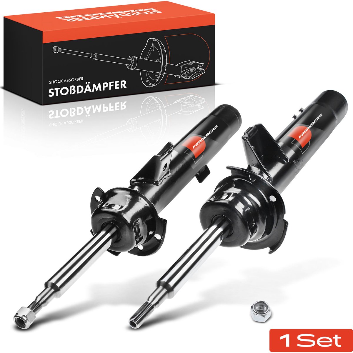 Frankberg 2x Demper Vooras voor BMW 3er E90 E93 E92 E91 2004-2013