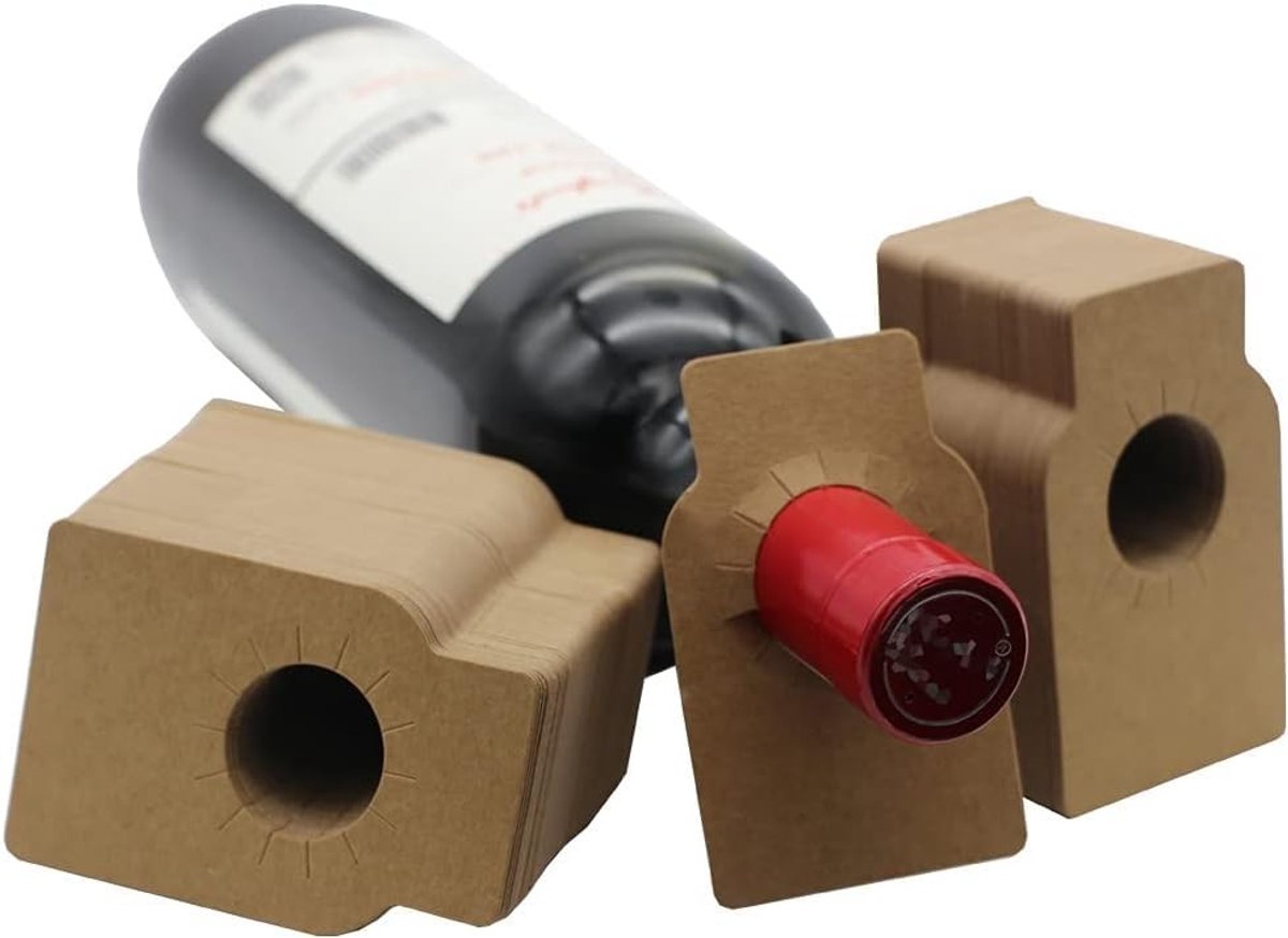 Store_8 - Kraftpapier wijnfleslabels - 200 stuks - Hangend voor fles - Bruin - Flessenhanger - Identificeer snel jouw flessen