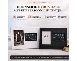 T3D HYROX Fotolijst Patch Display Frame - Wit - Sport Herinnering Display - Hyrox patch - A7 Foto Formaat