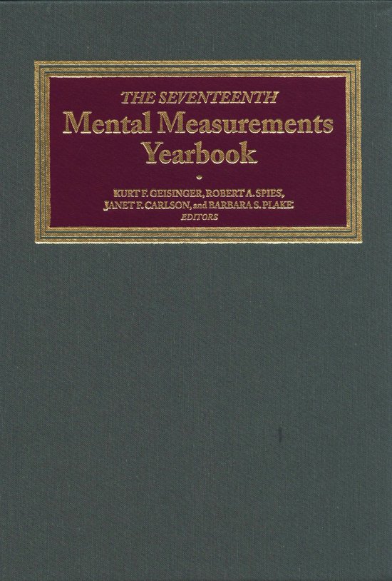 Seventeenth Mental Measurements Yearbook - cover