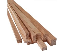 Massief houten latten - Timmermansplaten grenen - Bouwen en decoreren - Knoopvrij geschaafd - Lengte 2 meter - Houtkleur