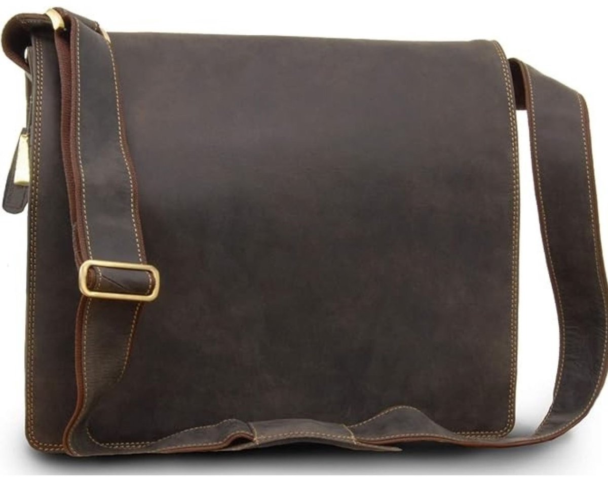 Leren Laptoptas - Laptoptas - Leren Tas - Luxe Leren Laptoptas - Werktas - Schoudertas - Business Tas - Leren Business Tas - 15-16 inch - Bruin - van Imperatoris