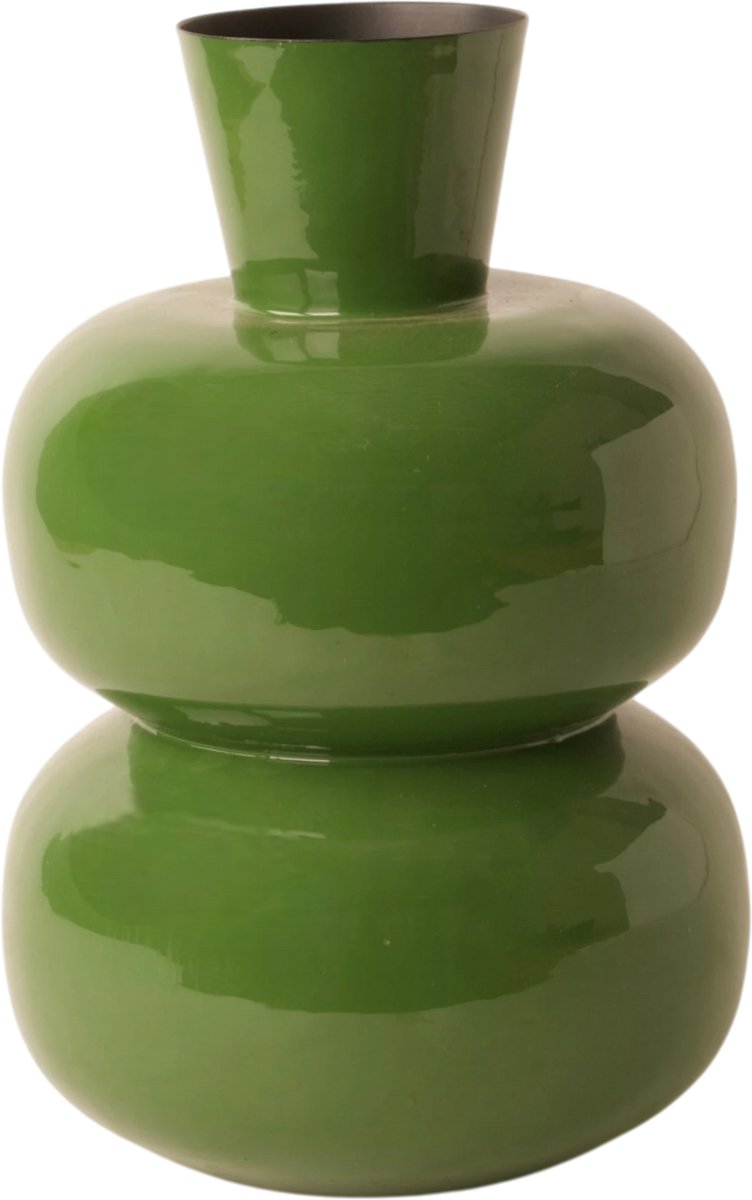 Winq Vaas Nuvina 30cm Groen-Grote vaas-Vaas voor bloemen-Design Vaas