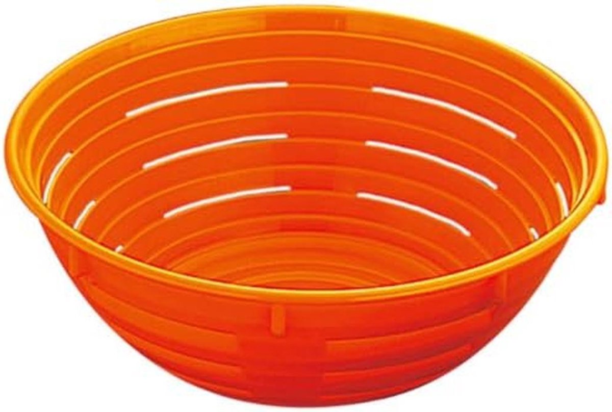 Ronde Proofing Mand - Rijsmand deeg - Brood bakken thuis - Natuurlijk deegrijs - 22 cm diameter - Oranje
