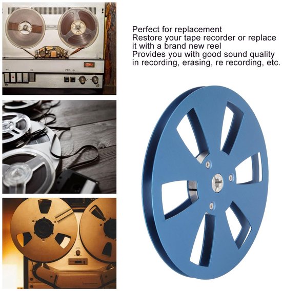 ONF3 - Lege Takeup Reel - 7 Inch Tape Spoel - Geschikt voor Reel-to-Reel Spelers - Blauw - Vervangende Tape Reel - Aluminium Kwaliteit van Onf3 — afbeelding 2