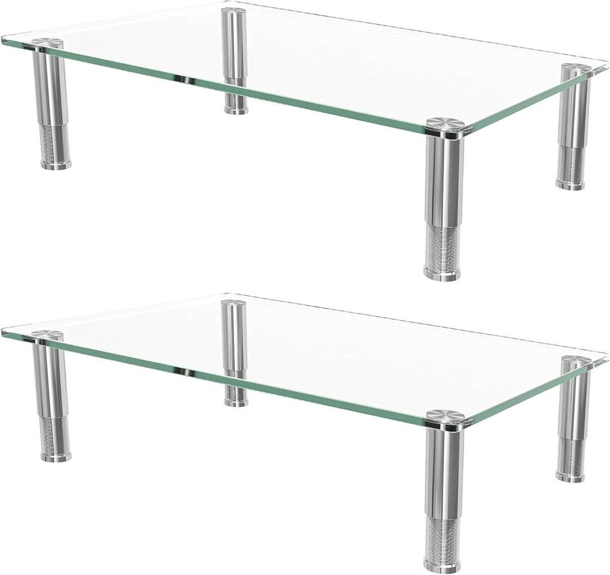 Monitor Verhoger - Bureau Organizer - Ergonomisch Werken - In Hoogte Verstelbaar - 36 cm Lengte - Zwart
