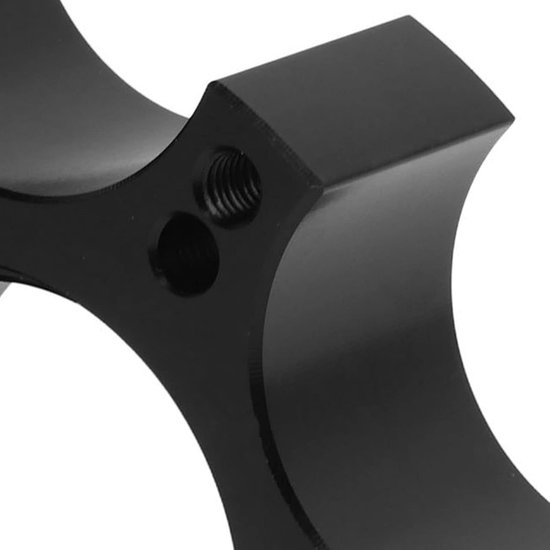 Stuurwiel adapterplaat - Race stuur adapter - Preciezer rijden - Aluminium legering - 70 mm gatafstand - Zilver van Merkloos — afbeelding 2