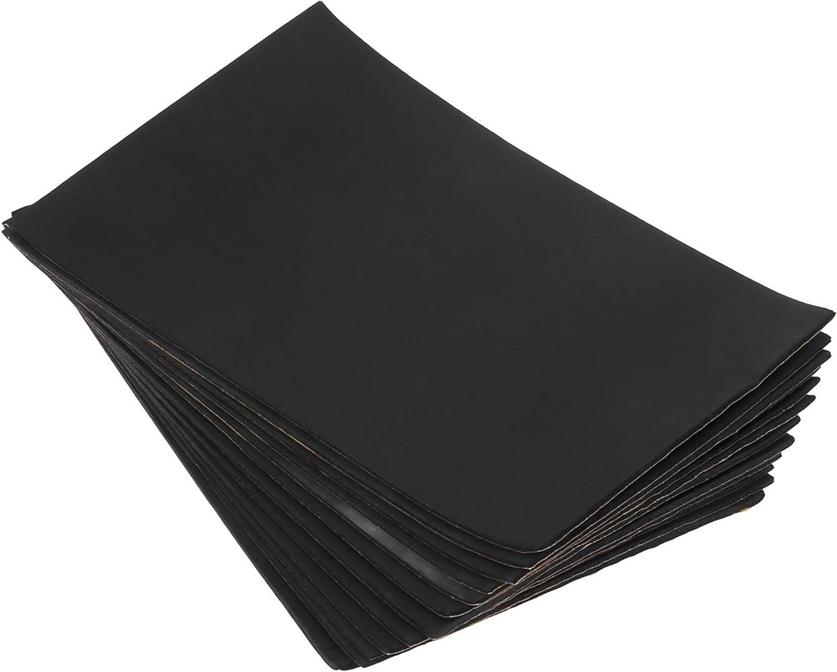 Geluidsisolatie Mat - Auto Isolatie - Geluidsreductie Auto - Hittebestendig Katoenmix - 12 Stuks 50x30cm - Zwart
