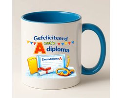 Zwemdiploma A mok blauw