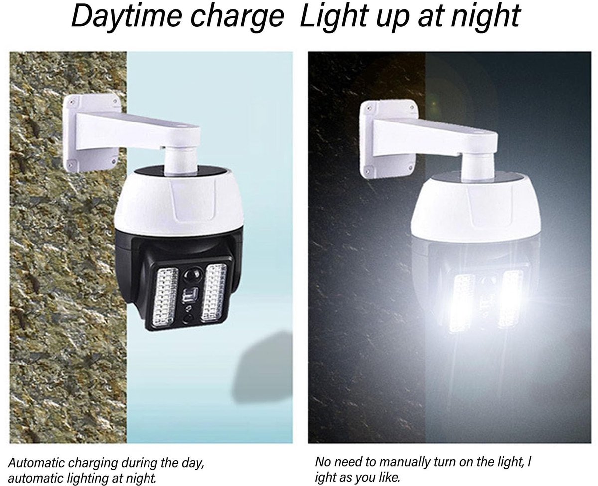 SPHProducts - Dummy Beveiligingscamera - Nep-camera met LED-licht - Op zonne-energie - Menselijke Lichaamssensor - Gesimuleerde Bewakingscamera - Veil