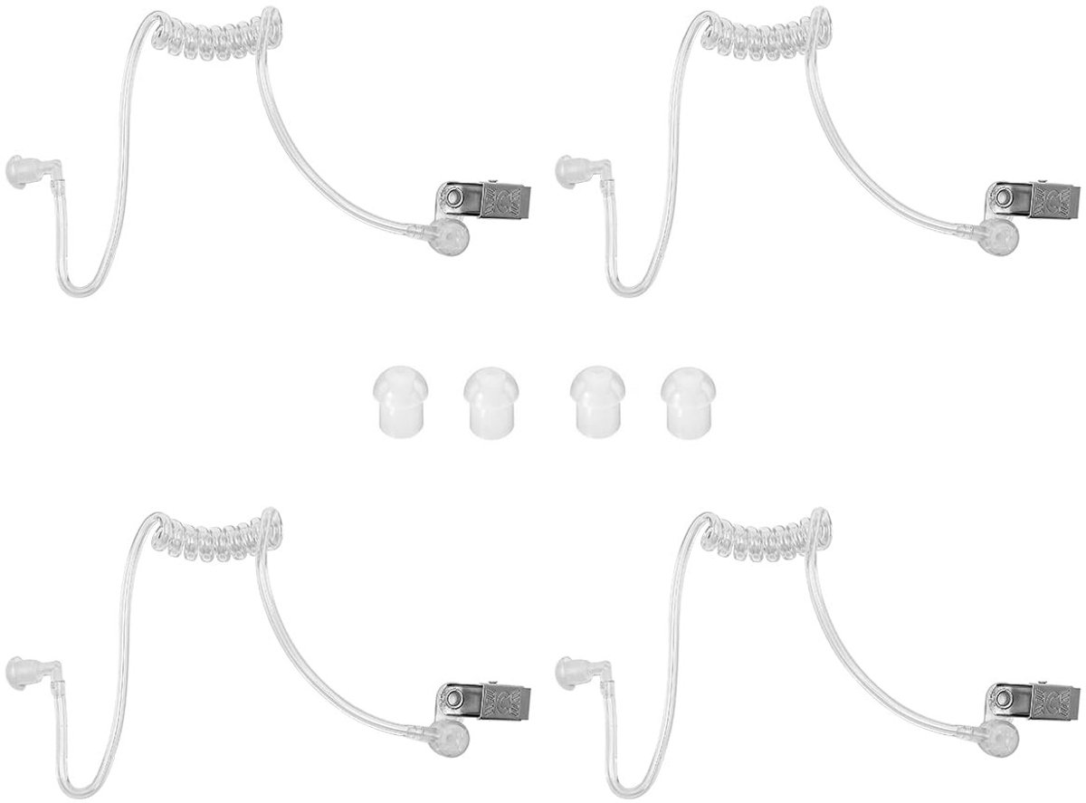 Golden crown - Walkie-talkie headset - Luchtbuis voor duidelijke communicatie - 0,5 m lang - Geschikt voor Retevis Motorola Kenwood Baofeng - Inclusie