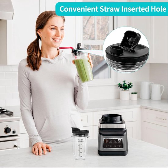 Mixing Cup 18oz 530ml - 24oz 710ml - Compatibel met Ninja Auto-iQ Mixer BN750EU BN495EU BN800EU TB301EU TB401EU CB100EU CB350EU - Vervangonderdelen voor Ninja Food Processor — afbeelding 5