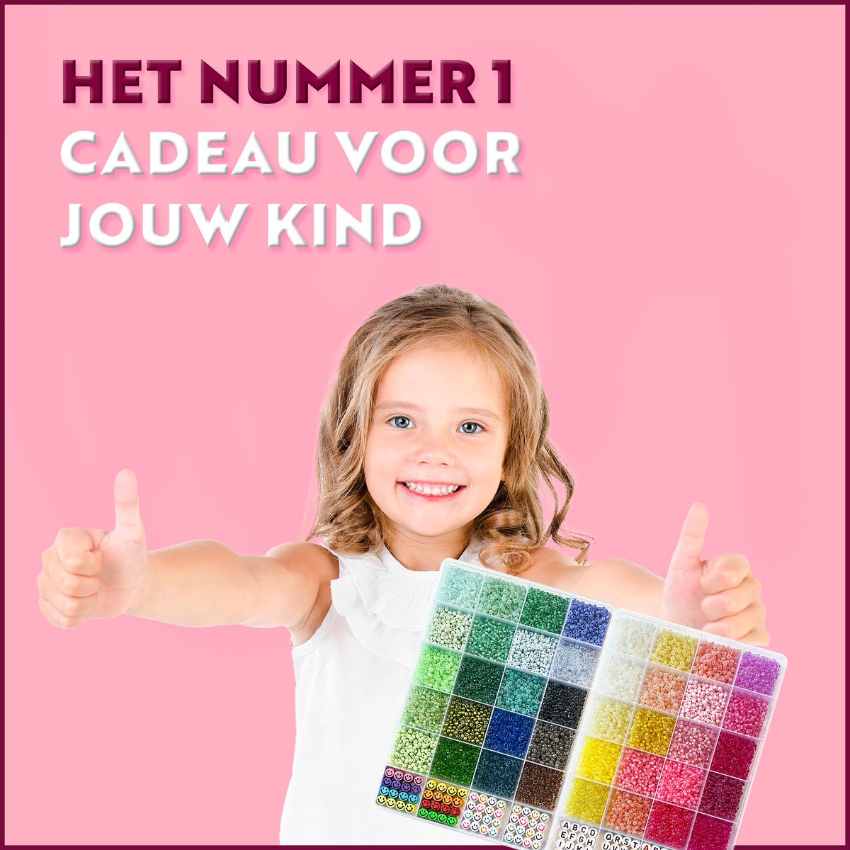 Pastel Kralenset BIEK20® - Glaskralen - Rocailles kralen - Armbandjes maken met kraaltjes - Polymeer Kralen Set - Kralendoos - Letterkralen - Kralenketting - Incl. Giftbox — afbeelding 5